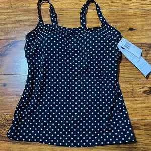 COPY - Beach Couture by Christina - Polka Dot Tankini with padding - Size SD